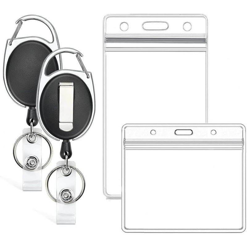 2 Pack ID Badge Holder with Br - огляд і ціна Lanyard Badge Holder