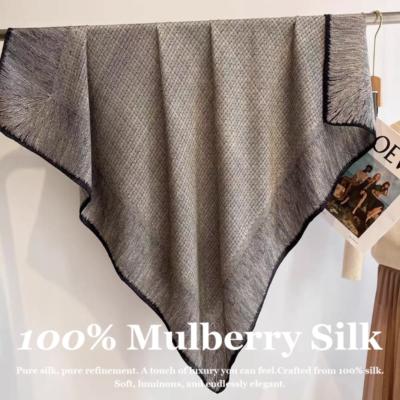 Oversized 110x110cm Real Silk  - огляд і ціна Pashmina Wrap Large