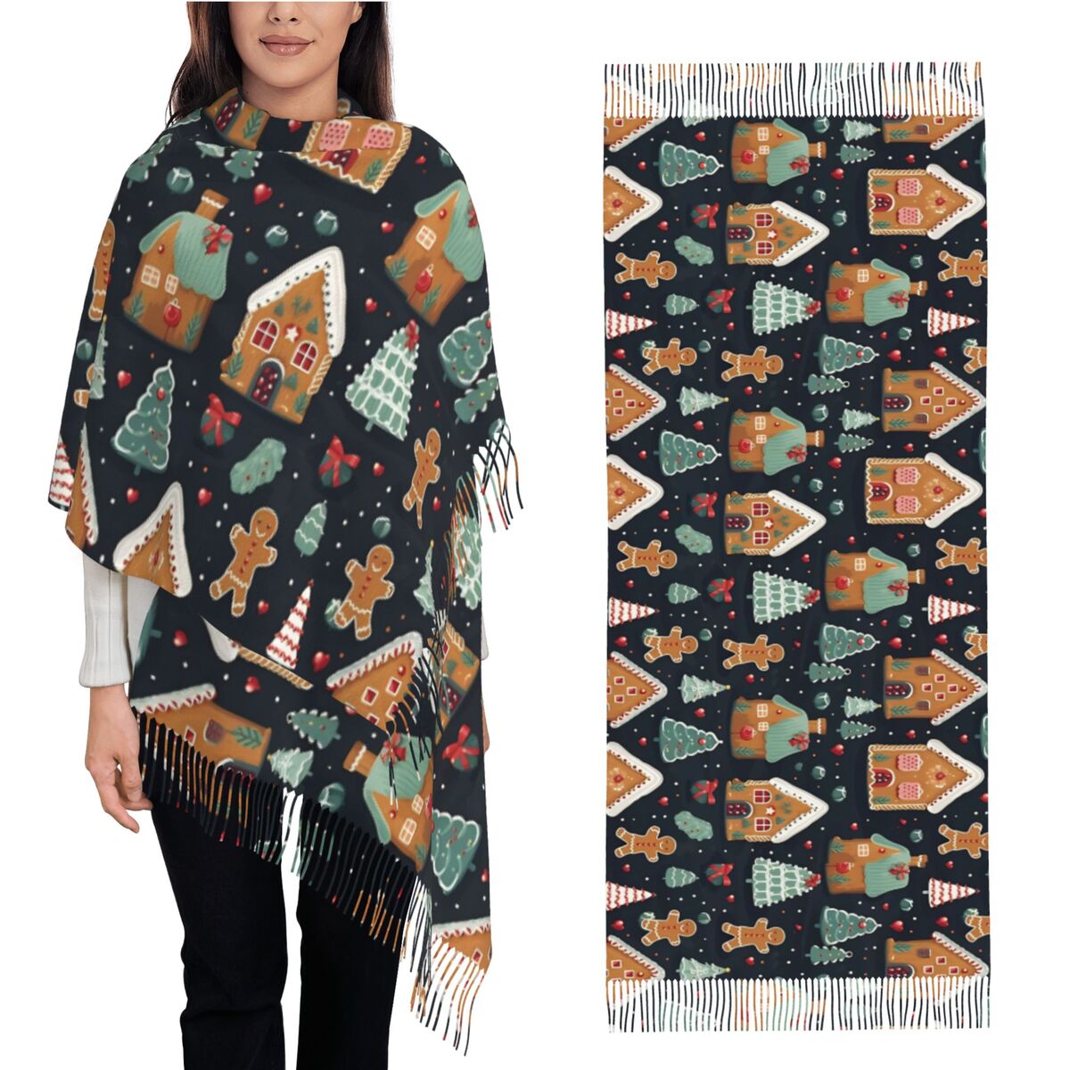 Christmas Delight- Whimsical G - огляд і ціна Pashmina Wrap Large