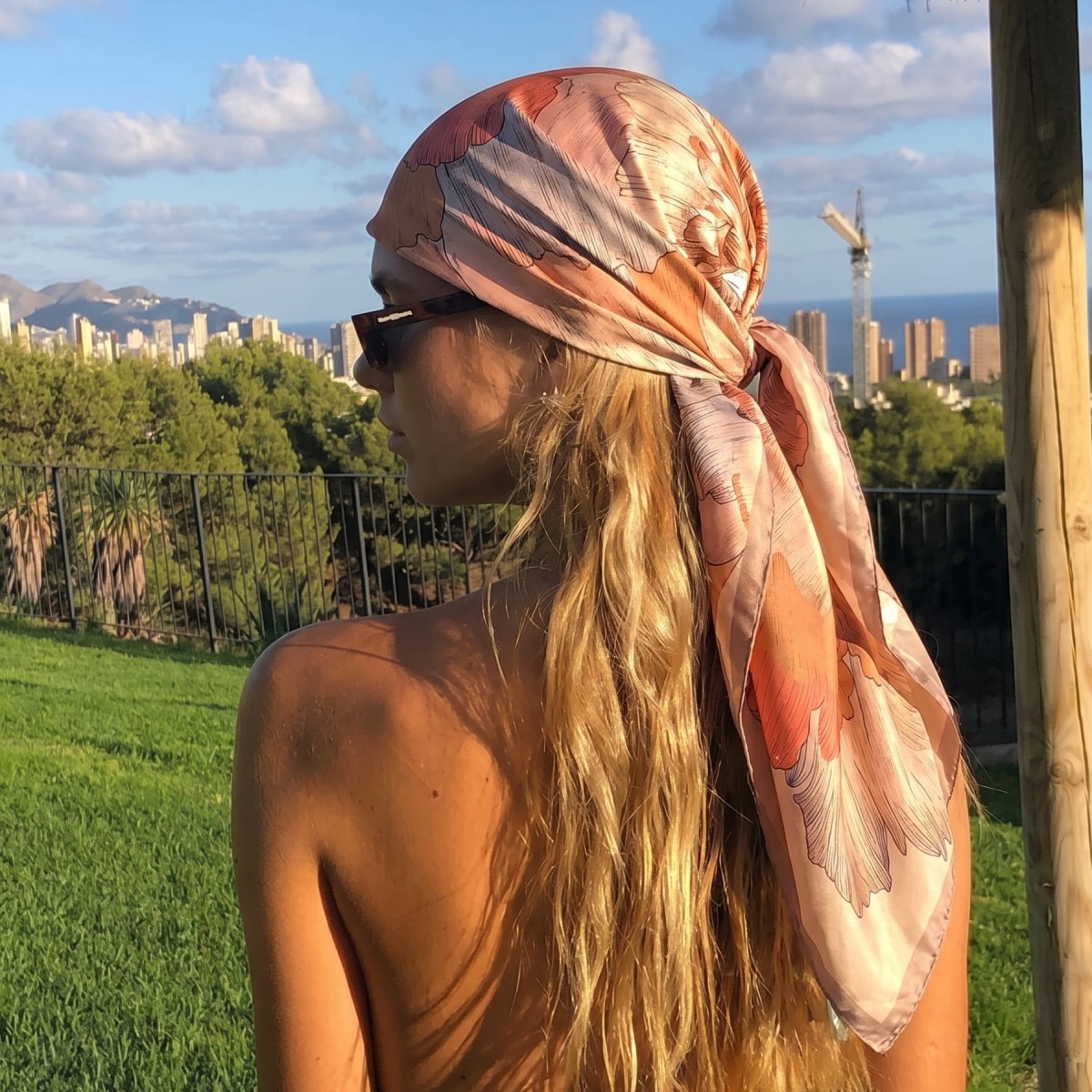 Women Silk Square Scarf Lady B - огляд і ціна Pashmina Wrap Large