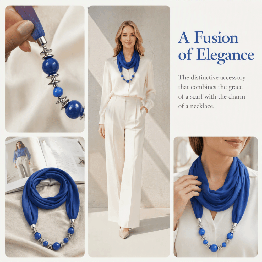 Fashion Chiffon Scarf Beaded E - огляд і ціна Infinity Scarf Knit