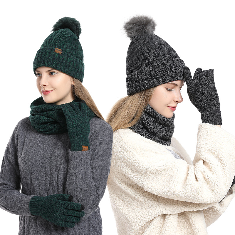 Women Winter 3Pcs Fleece Lined - огляд і ціна Infinity Scarf Knit