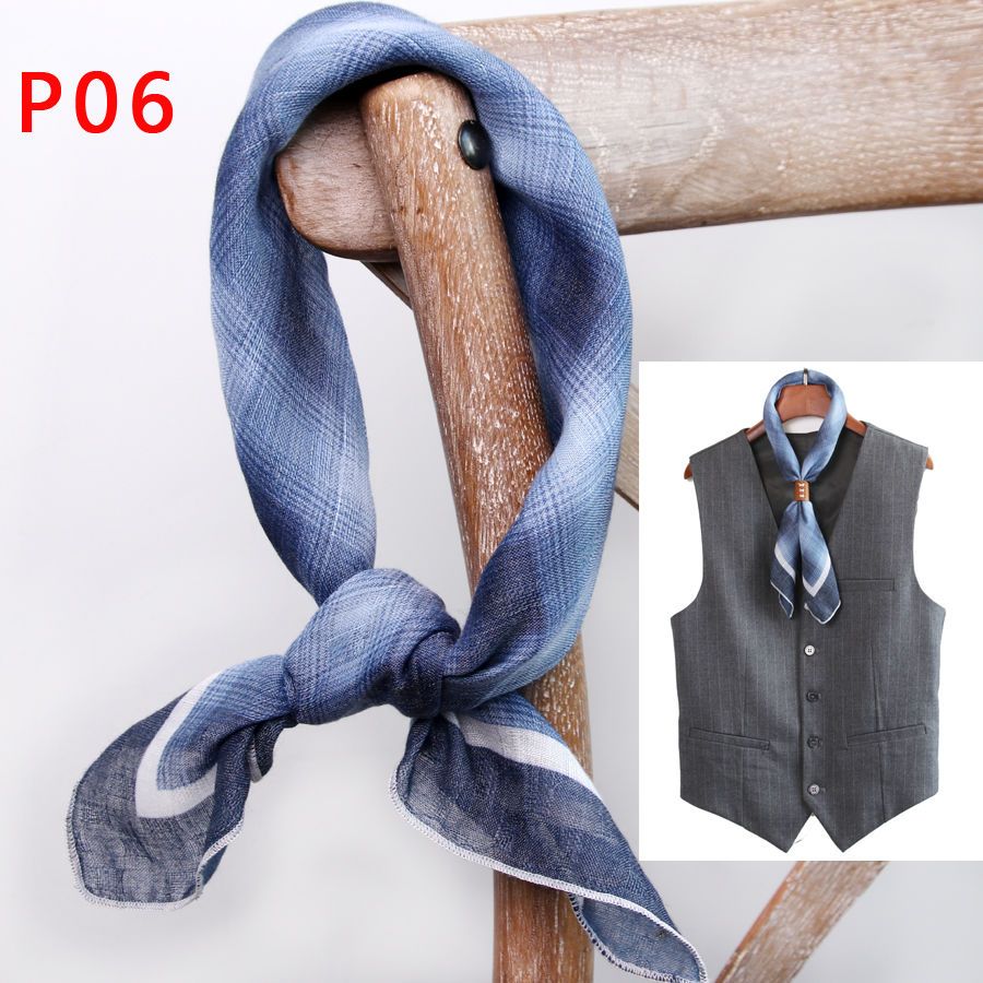 Men's Square Scarf with Button - огляд і ціна Bandana Cotton