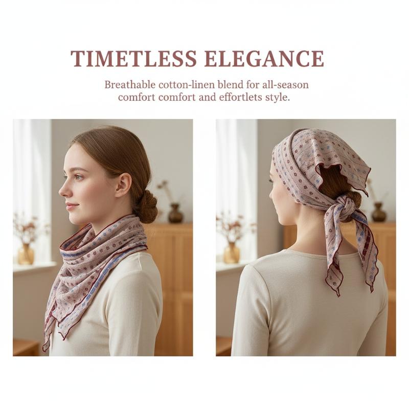 Cotton Linen Triangle Scarf Ca - огляд і ціна Bandana Cotton